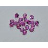 Grenat naturel rond 3 mm Rhodolite facetté violet foncé