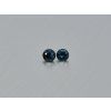 Saphir naturel rond 3.6 mm facetté bleu-vert paire
