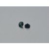 Saphir naturel rond 3.6 mm facetté bleu-vert paire