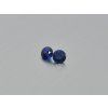 Saphir naturel rond 3.8 mm facetté bleu paire