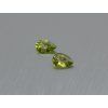 Olivine / Péridot naturel poire 6.0x8.9 mm facetté paire