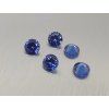 Verre synthétique rond  5-6 mm couleur bleu facetté