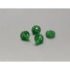 Sklo syntetické kulaté  4-6 mm barva zelená fasetovaný