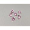 Verre synthétique rond  4-6 mm couleur rose facetté