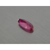Rubis synthétique ovale 6x14 mm rouge-rose facetté