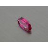 Rubis synthétique ovale 6x14 mm rouge-rose facetté