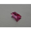 Rubín syntetický fasetovaný obdélník 8x12 mm červeno růžový fasetovaný