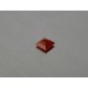 Cornaline naturelle carré 6x6 mm facettée