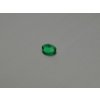 Sklo syntetické ovál 6x8 mm zelený barvy smaragd fasetovaný