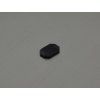 Onyx naturel octogone 7x10 mm  cabochon plat noir