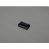 Onyx naturel rectangle 8x14 mm  cabochon plat noir