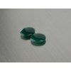Calcédoine naturelle ovale 8x10 mm cabochon plate verte