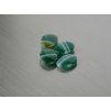Agate naturelle ovale 8x10 mm cabochon plate verte