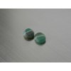 Achát přírodní ovál 8x10 mm kabošon plochý zelený