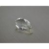 Quartz naturel poire 16.6x27.9 mm facetté blanc transparent