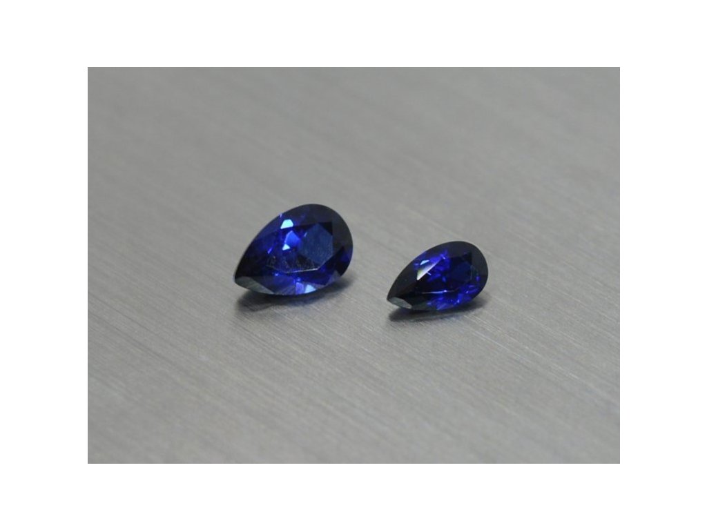 7890 saphir synthetisches birne 3x5 4x6 mm blau