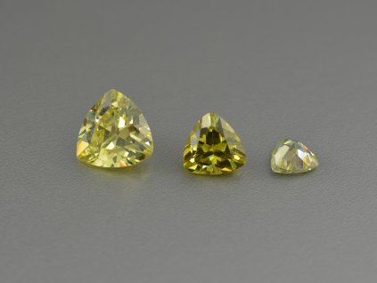 Kubischer Zirkon trillion farbe olive gelb, verschiedene Größen