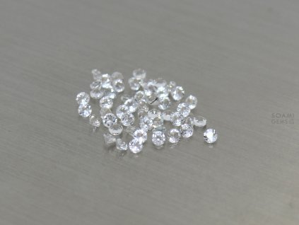 Topas naturlicher rund 2.0 mm weiß-transparent facettiert