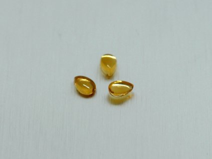 Zitrin natürlicher Birne 4.0x6.0 mm cabochon