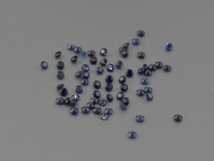 Saphir naturlicher rund 1.5 mm blau facettiert