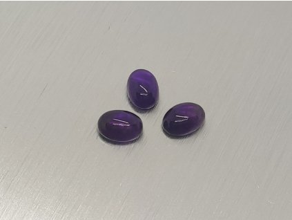 Ametyst naturlicher oval 5x7 mm lila cabochon