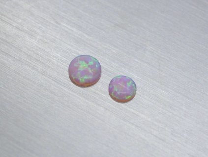 7851 opal synthetisches rund 5 0 6 0 cabochon rosa