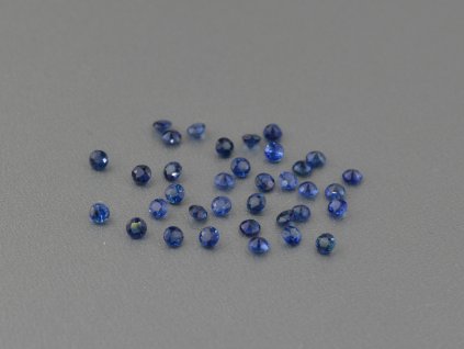 Saphir naturlicher rund 1.5 mm facettiert blau