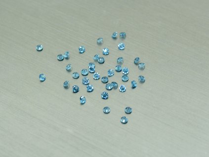 Topas naturlicher rund 1.50 mm facettiert london blau