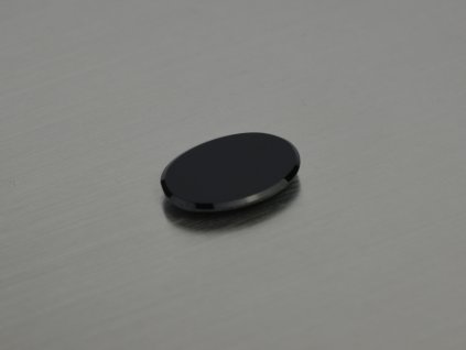 Onyx naturlicher oval 13x18 mm cabochon schwarz flacher