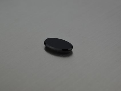 Onyx naturlicher oval 8x15 mm cabochon schwarz flacher