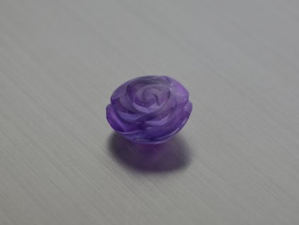 Ametyst naturlicher Rosen 12.8x13.5 mm geschnitzt lila