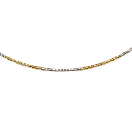 Náhrdelník z bieleho a žltého zlata