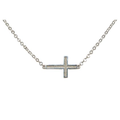 Náhrdelník z bieleho zlata Krížik