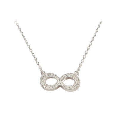 Náhrdelník z bieleho zlata Nekonečno