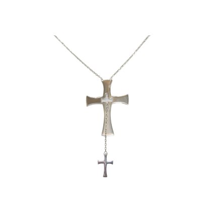 Náhrdelník z bieleho zlata s krížikmi