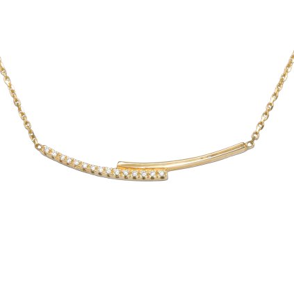 Zlatý náhrdelník so zirkónmi