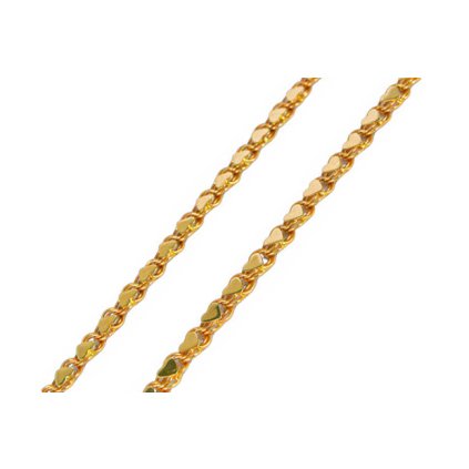 Zlatá dámska retiazka Srdiečkový vzor 3,2 mm