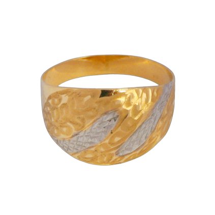 Zlatý prsteň dvojfarebný so vzorom Lada