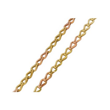 Zlatá retiazka dvojfarebná Slzy 4,8 mm