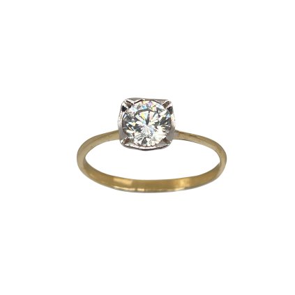 Zlatý zásnubný prsteň so zirkónom Astrid