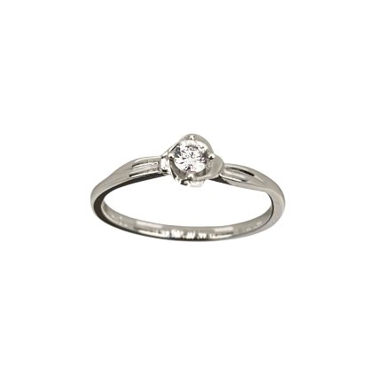 Zásnubný prsteň z bieleho zlata Valéria