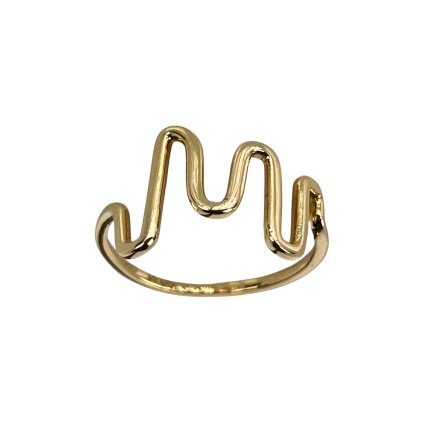 Moderný zlatý prsteň Maja