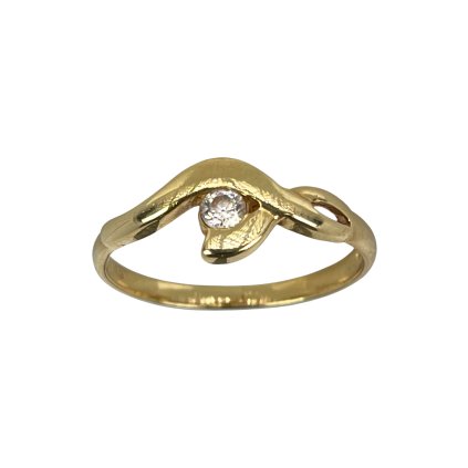 Zlatý prsteň so zirkónom Ela