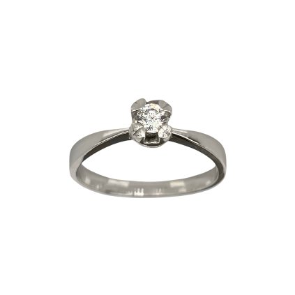 Zásnubný prsteň z bieleho zlata so zirkónom Elisa