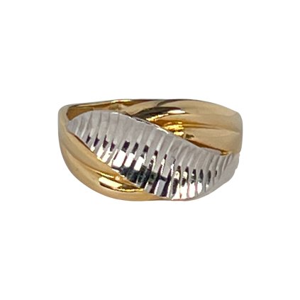 Zlatý dvojfarebný prsteň Remington