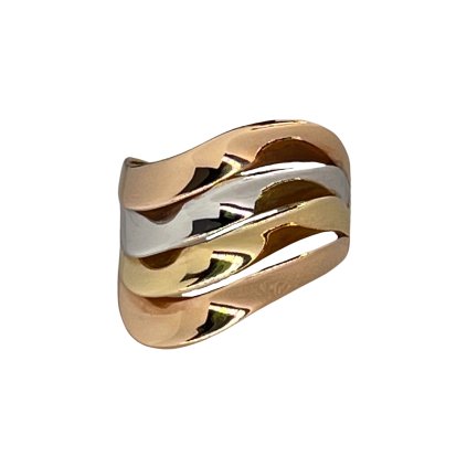 Zlatý trojfarebný prsteň