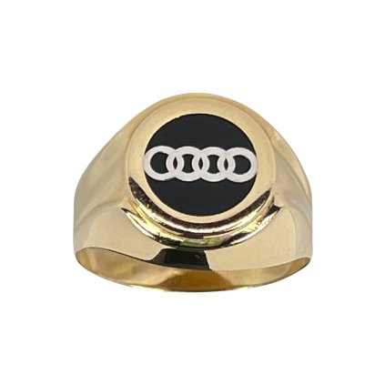 Zlatý prsteň s logom