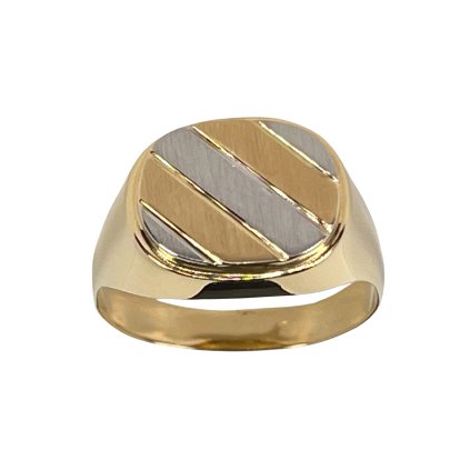 Zlatý dvojfarebný prsteň