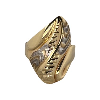 Zlatý dvojfarebný prsteň s gravírom Panama