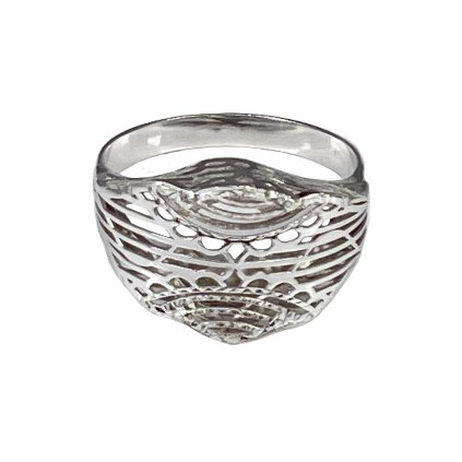 Zlatý prsteň z bieleho zlata